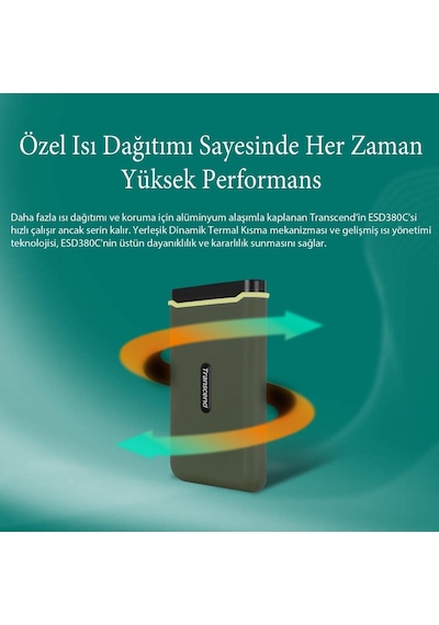 Transcend TS4TESD380C 4 TB NVMe 2000 MB/S PCIE M.2 Gen 2 Type C Taşınabilir Ssd
