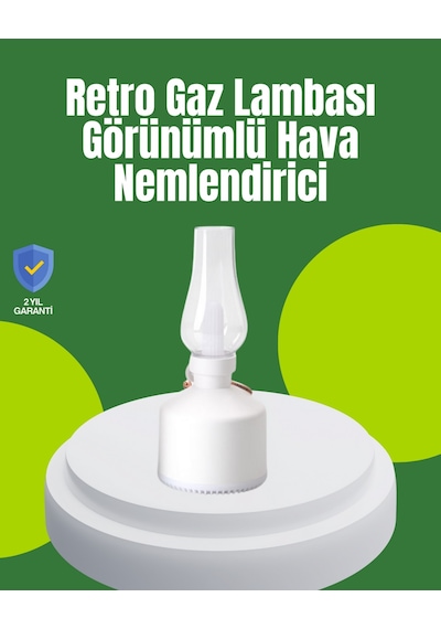Lvsqvr Usb Şarjlı Retro Gaz Lambası Hava Nemlendirici Led Atmosfer Işıklı Renkli