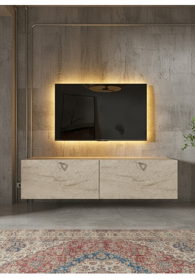 Resital Tv Ünitesi S1245-8 Traverten Traverten