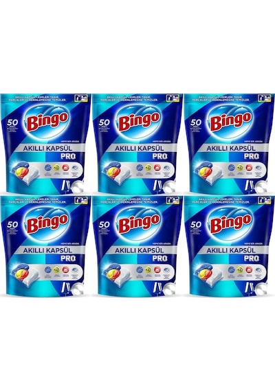 Akıllı Kapsül Pro Bulaşık Makinesi Deterjanı Tableti 300 Adet Limon Kokulu 6pk 50