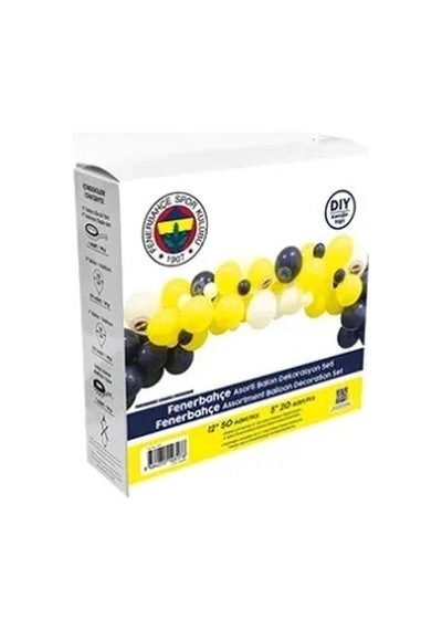 Balonevi Fb Taraftar Asorti Balon Dekorasyon Seti 70 Adet 12 + Çok Renkli