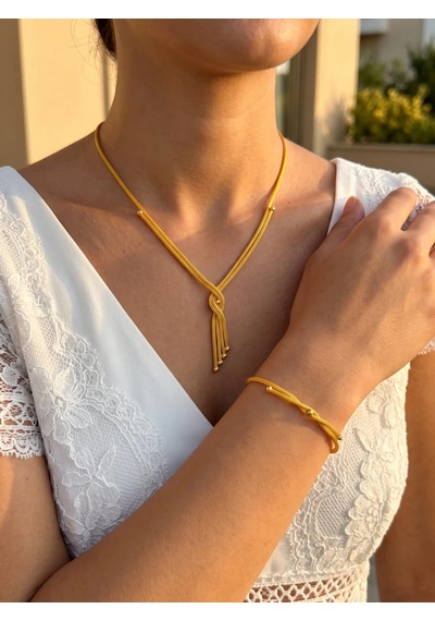 8 Ayar Geometrik Kalze Set