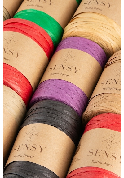 Sensy Premium 400 Metre Rafya Ip Çanta Ipi Raffia Ip Kağıt Ip Supla Ipi 250 Gram Yeşil