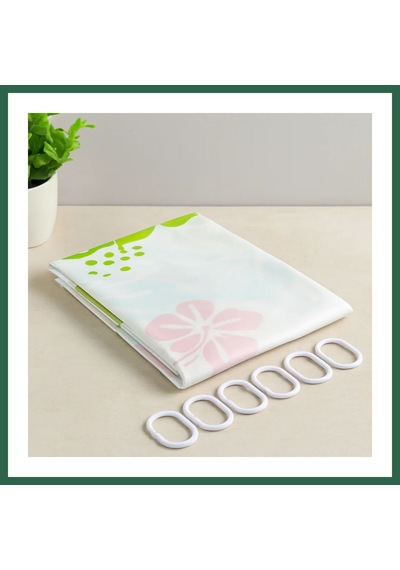 Bezos Pvc Banyo Duş Perdesi 90x180 Cm - 2'li, 12 Halka Bzs01 Diğer