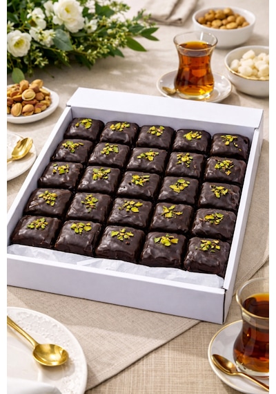 Bitter Çikolata Kaplı Bohça Lokum 500 Gr