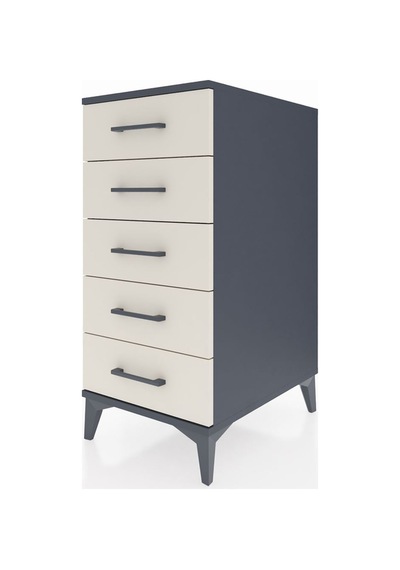 Kronos Komodin 5 Çekmeceli 44x59x96 Antrasit-aytaşı Antrasit