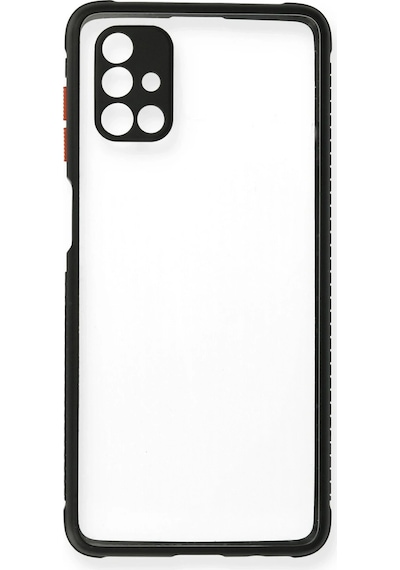 Ilkeshop Newface Samsung Galaxy Uyumlu M51 Kılıf Miami Şeffaf Silikon - Siyah