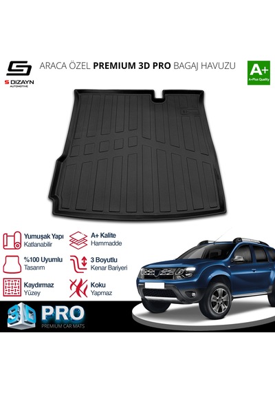 S-dizayn Dacia Duster 4x2 3d Pro Bagaj Havuzu 2018-2022 A+ Kalite