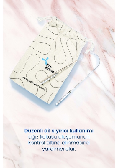 Probident Dil Temizleme Aparatı + Dil Sıyırıcı Kese