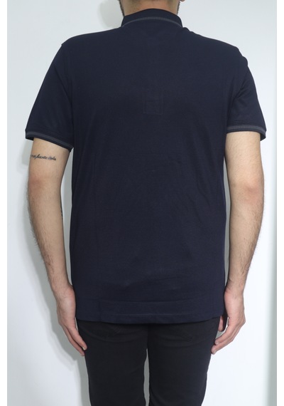 Santa Dmctekstil Erkek Düz Spor Kesim Rahat Kalıp Polo Yaka T-shirt Lacivert