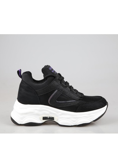 Guja 24k302 Dolgu Topuk Siyah Kadın Sneakers Siyah