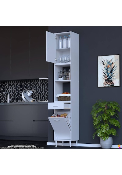 Modilayn Ece Fırın Bölmeli Kapaklı Çekmeceli Sepetli Çok Amaçlı Mutfak Dolabı 45 Cm Beyaz Modilayn Ece Fırın Bölmeli Kapaklı Çekmeceli Sepetli Çok Amaçlı Mutfak Dolabı 45 Cm Beyaz
