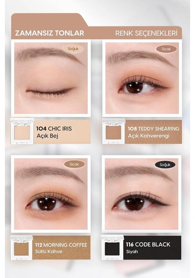 Lexroo Yumuşak Dokulu, Dökülme Yapmayan Mat Tekli Göz Farı Modern Shadow Matte 106 Forever Peach