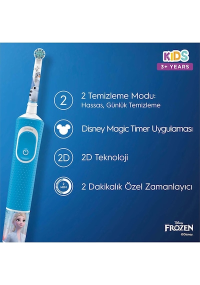 Oral-B D100 Vitality Frozen Özel Seri Çocuklar İçin Şarj Edilebilir Diş Fırçası