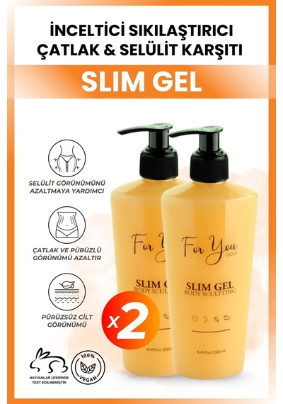 Slim Jel -sıkılaştırıcı Bölgesel Incelme-çatlak Karşıtı Ve Selülit Kremi Yakıcı 2 Adet