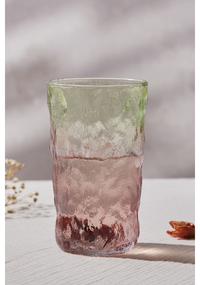Karaca  Glacier Meşrubat Bardağı Kırmızı Yeşil 383 ml