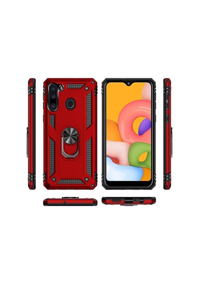 Samsung Uyumlu Galaxy A21 Kılıf Zore Vega Kapak Rose Gold