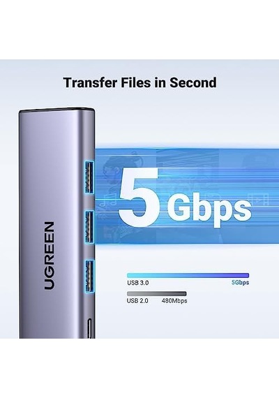 Type-c To 4k/60hz Hdmı 3 Usb 3.0 100w Pd Güç Girişi Çoklayıcı Hub Adaptör 01