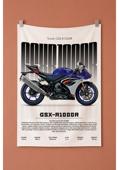 Suzuki Gsx-r1000r Dekoratif Duvar Örtüsü Duvar Halısı Reaste