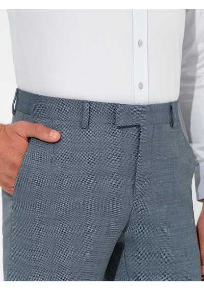 Cacharel Açık Lacivert Slim Fit Yün Karışımlı Kumaş Pantolon