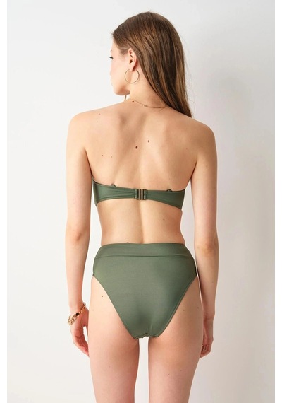 No Gossip Angela High Leg Bikini Tek Alt Haki 239203