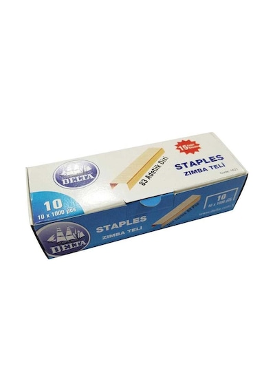 Delta No 10 Zımba Teli Sarı 10 Lu Paket