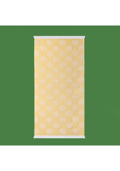 Soft Gael Plaj Havlusu - Hardal - 70x140 Cm Renkli