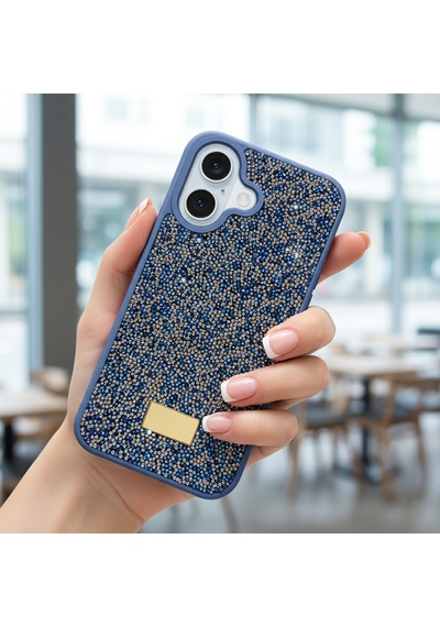Microsonic Apple iPhone Uyumlu 17 Kılıf Cosmic Shine Lacivert -