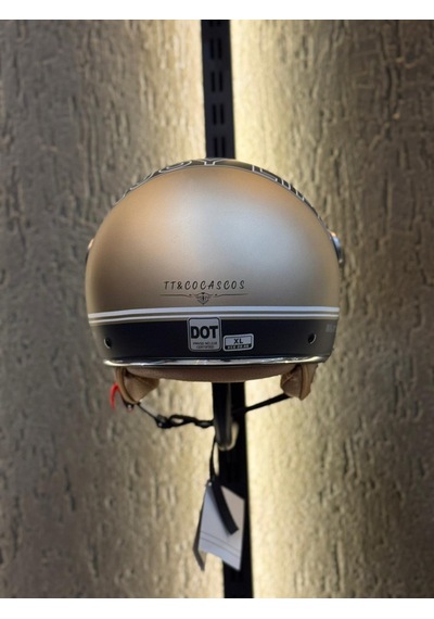Aegis Retro Açik Kask Enjoy Life Bej Motosiklet Kaskı
