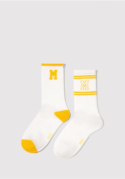 Mavi - 2li M Logo Ekru Soket Çorap 1913258-32158 Ekru