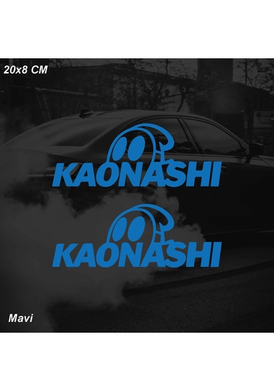 Kaonashı Japon Otomobil Sticker Jdm Sticker Motosiklet Araba Laptop Sticker Yapışkanlı Folyo Mavi