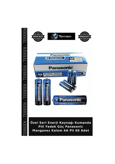 Özel Seri Enerji Kaynağı Kumanda Pili Yedek Güç Panasonic Manganez Kalem Aa Pil 60 Adet