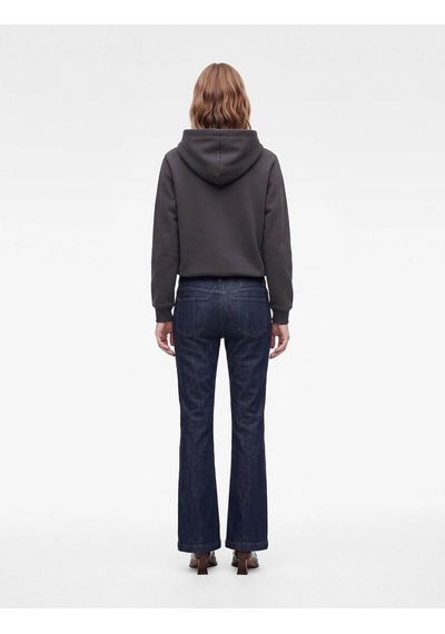 Koton Köpek Nakış Detaylı Kapüşonlu Antrasit Kadın Sweatshirt 7wal10115ık