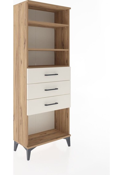 Arges Dolap 3 Raflı 3 Çekmeceli 60x30x163 Çam-aytaşı Atlas Çam