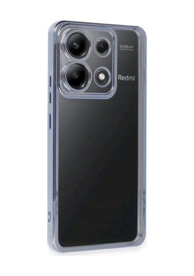 Xiaomi Poco X6 Uyumlu Kılıf Lensli Silikon - Açık Mavi