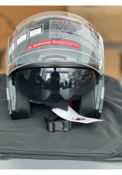 Motokaskk Güneş Gözlüklü Jk Güneş Gözlüklü Yarım Kask / Ece Sertifikalı / Nardo Gri Gri