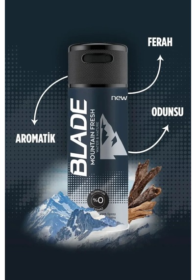 Tedar 2 Adet Mountain Fresh Erkek Deodorant 150ml Leke Bırakmaz Najmaddin Amber