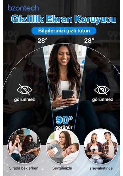 Samsung Galaxy A35 / A55 Uyumlu Hayalet Ekran Koruyucu Gizli Privacy