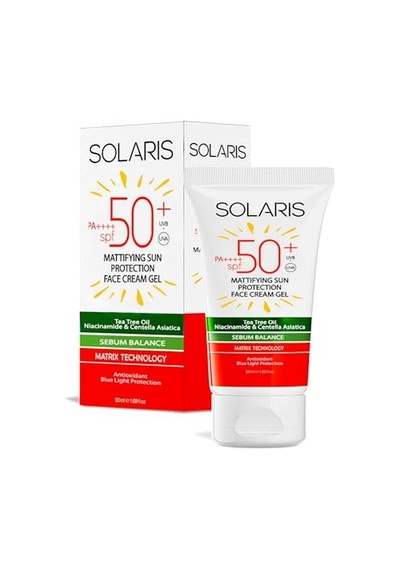 Yağlı Cilt Tipleri İçin Mat Bitişli Jel Güneş Kremi Spf 50+ 50 Ml
