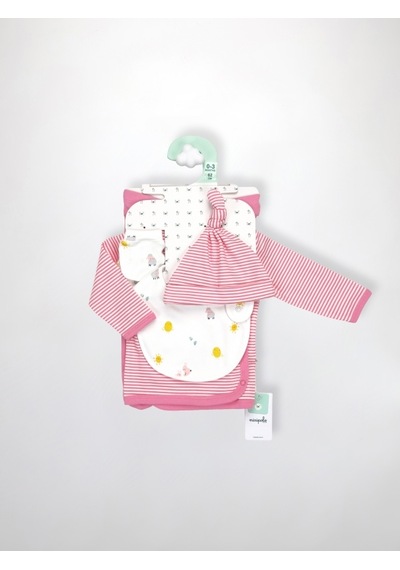 Sezgibaby Duru 5'li Yenidoğan Kız Hastane Çıkışı Hediye Seti Pembe
