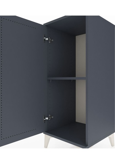 Hyperion Komodin Tek Raflı Tek Kapaklı 44x44x106 Antrasit-ant... Antrasit
