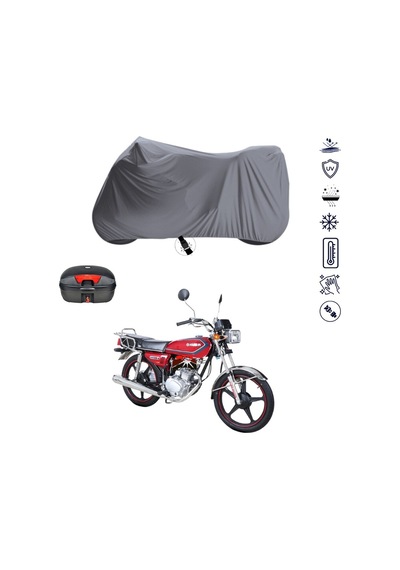 Kuba CG 100_KM 125-6 ÇANTALI MOTOSİKLET BRANDA SU GEÇİRMEZ TOPCASE UYUMLU MOTOR BRANDA