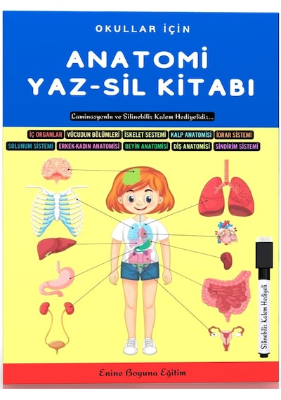 Okullar İçin Anatomi Yaz-sil Kitabı Herkes İçin