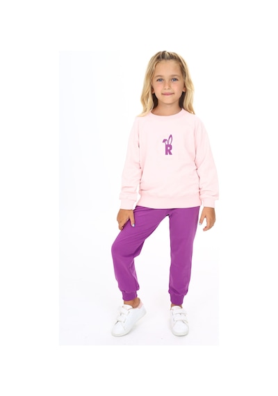 Toontoy Kids Toontoy Kız Çocuk Baskılı Eşofman Takım Pudra