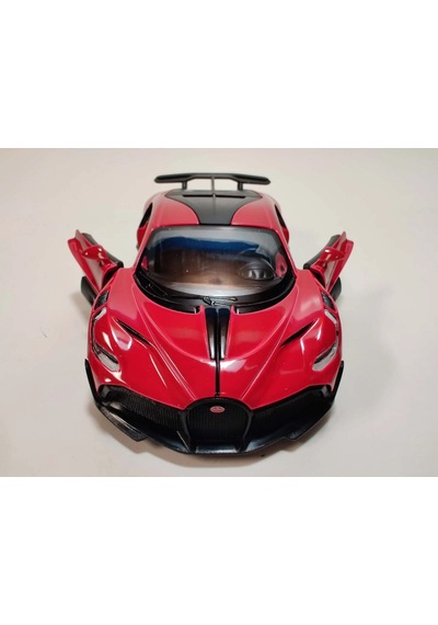 Kinsmart 1:36 Ölçek Metal Bugatti Divo Diecast Çek Bırak Araba Kırmızı