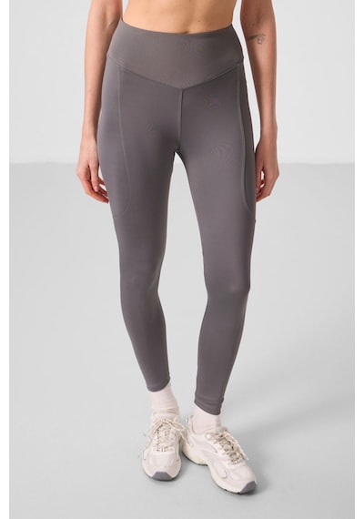 Tommylife Koyu Gri Standart Fit Esnek Performans Kadın Tayt - 94666 Koyu Gri