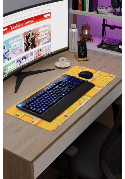 Retro 60 Lar Kaymaz Dikişli Kauçuk Oyuncu Mousepad V4 - 70x30 Xl Gaming Mouse Pad Fare Altlığı