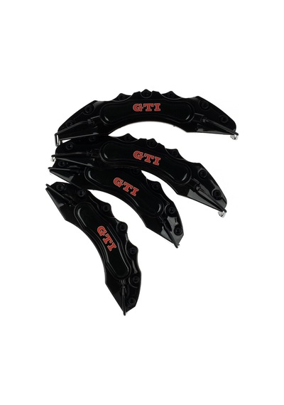Siyah Gtı Kırmızı 4'lü Kaliper Seti Yapıştırma Logolu