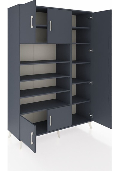 Hyperion Dolap 11 Raflı 5 Kapaklı 132x44x195 Antrasit-antrasit/antrasit Antrasıt/antrasıt Hyperion Dolap 11 Raflı 5 Kapaklı 132x44x195 Antrasit-antrasit/antrasit Antrasıt/antrasıt