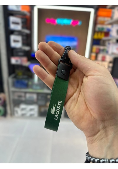 Yeşil Lacoste Bez Anahtarlık